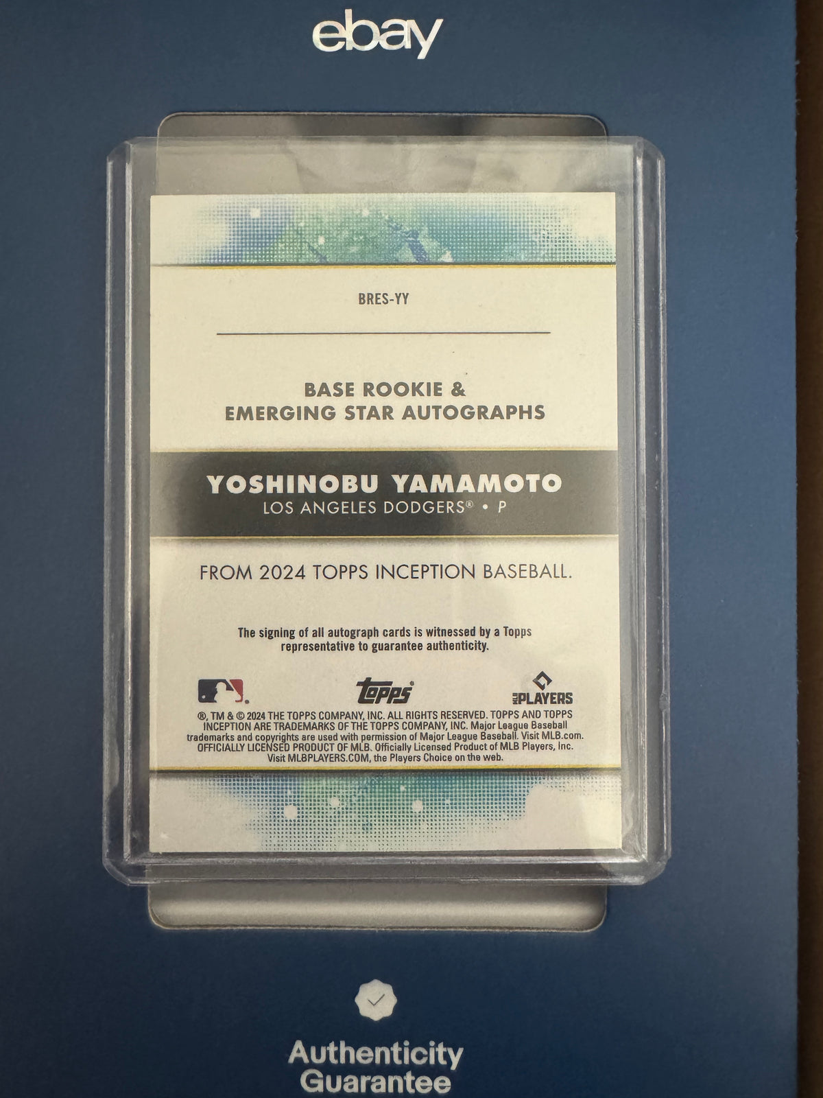 Yoshinobu Yamamoto 2024 Topps Inception #BRES-YY 66/149